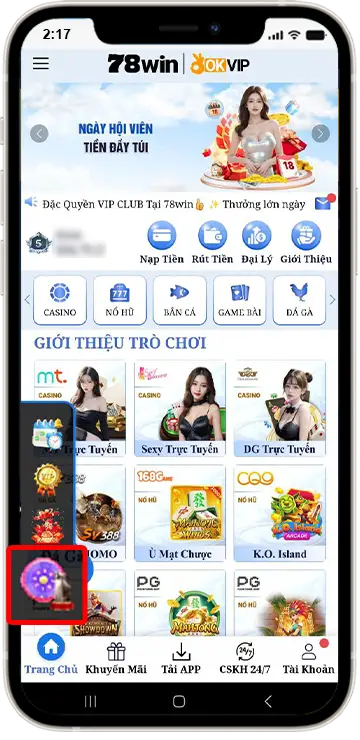 B1 : Chọn vào biểu tưởng vòng quay ở thanh công cụ phí bên trái màn hình 